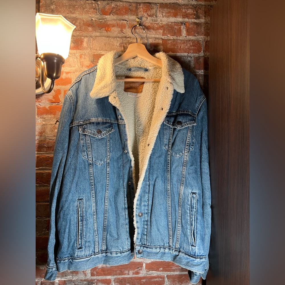 Levi's Denim Sherpa Trucker Jacket